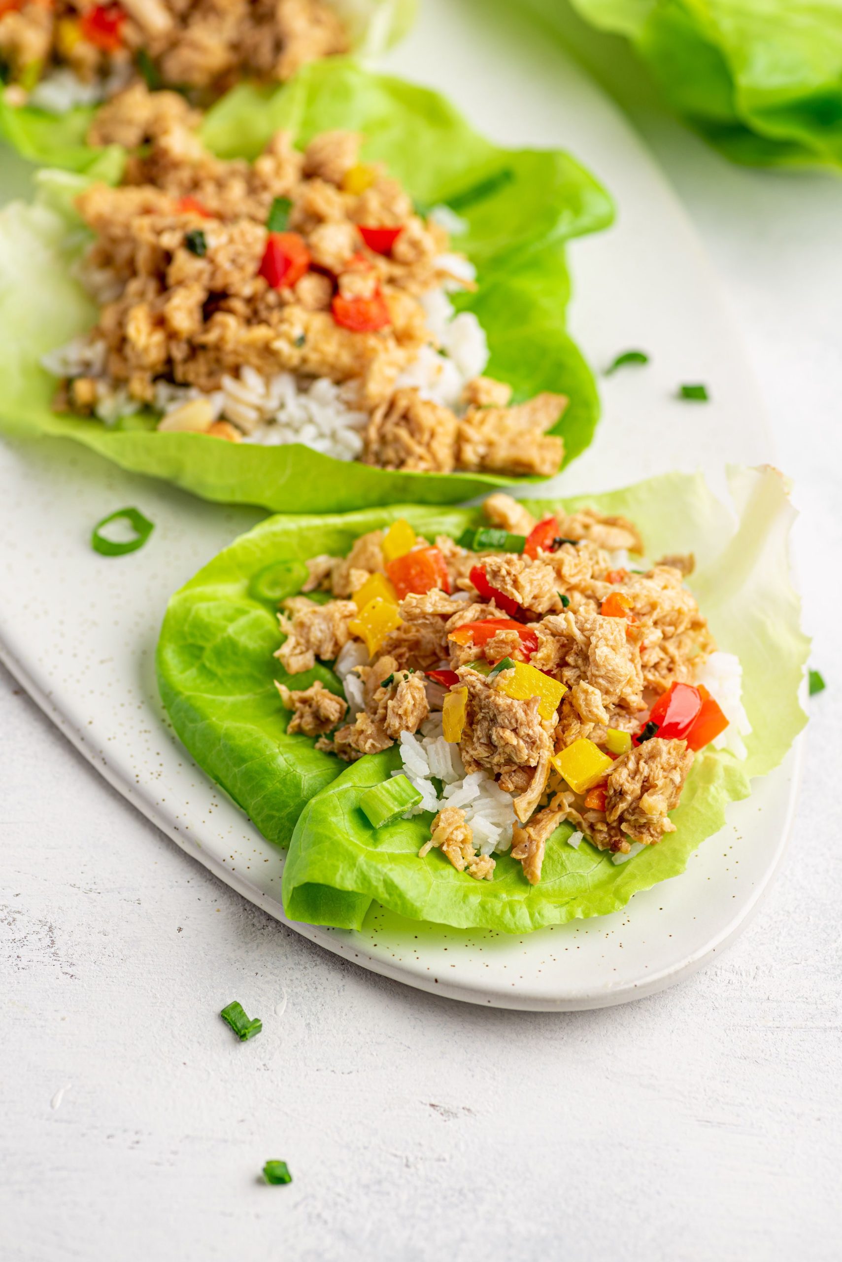 Sweet and Spicy Chicken Lettuce Wraps