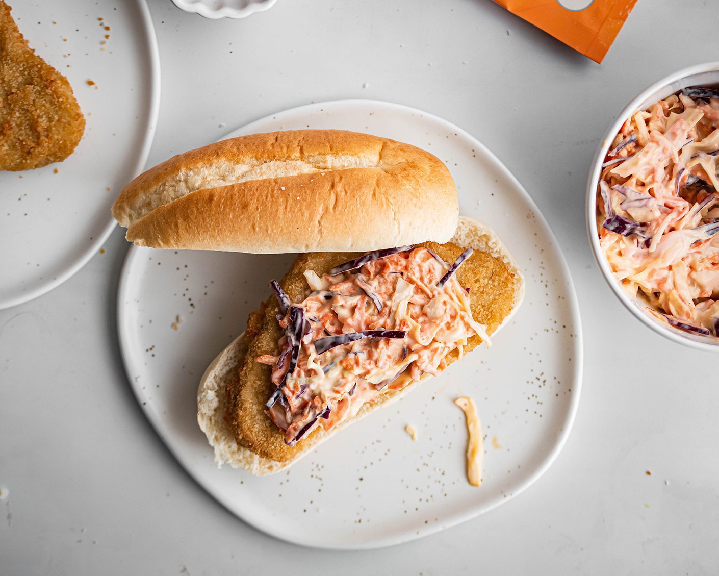 Crispy Chicken Po’Boy with Slaw