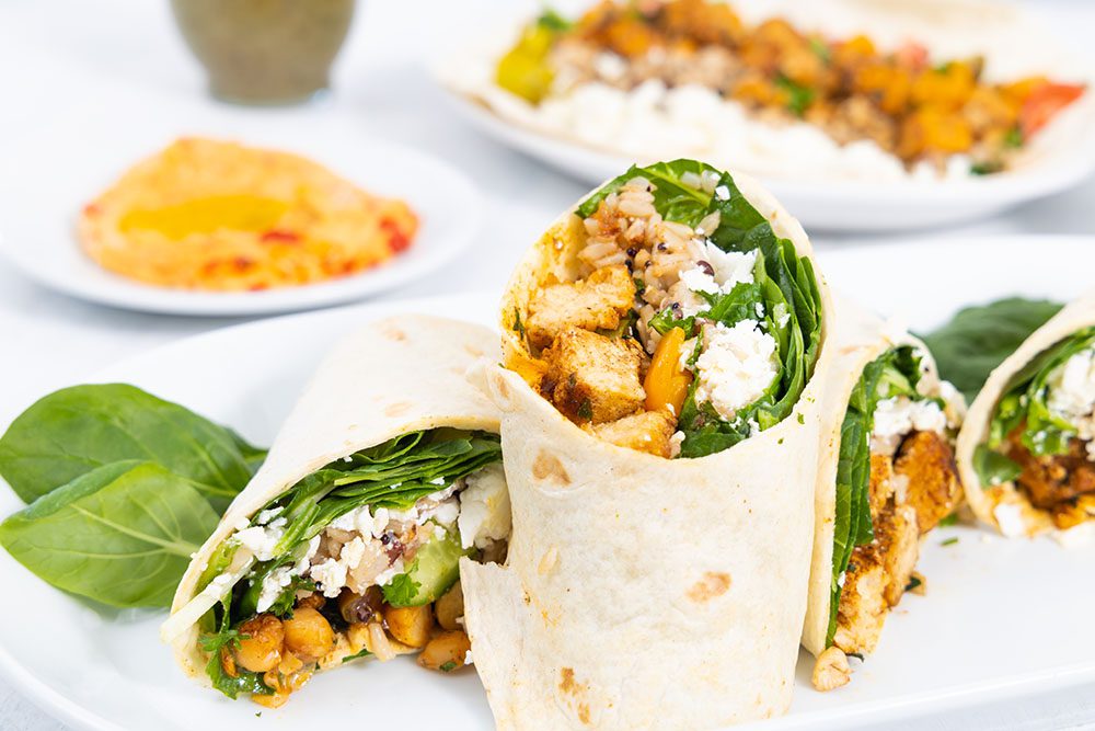 Mediterranean Grilled Chicken Wrap