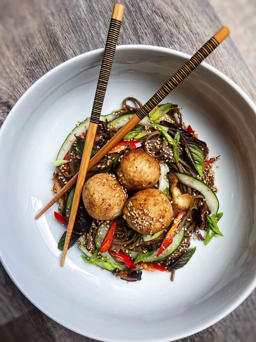 Cold Miso Sesame Noodle Salad