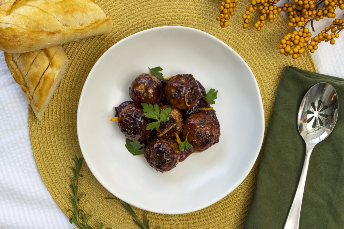 Cranberry Orange Glaze Meatballs